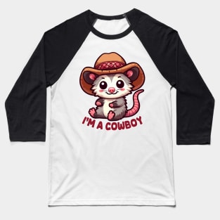 Cute Hat Opossum Baseball T-Shirt